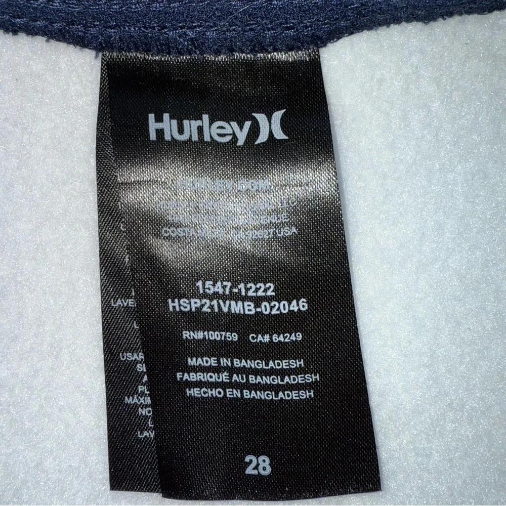 Hurley Blue Hybrid Shorts Quick-Dry Versatile/ board shorts / chino size 28